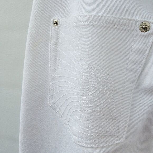 Hilton Hollis Womens 10 Minimalist White Straight Leg Mid Rise Neutral Jeans - Picture 7 of 9